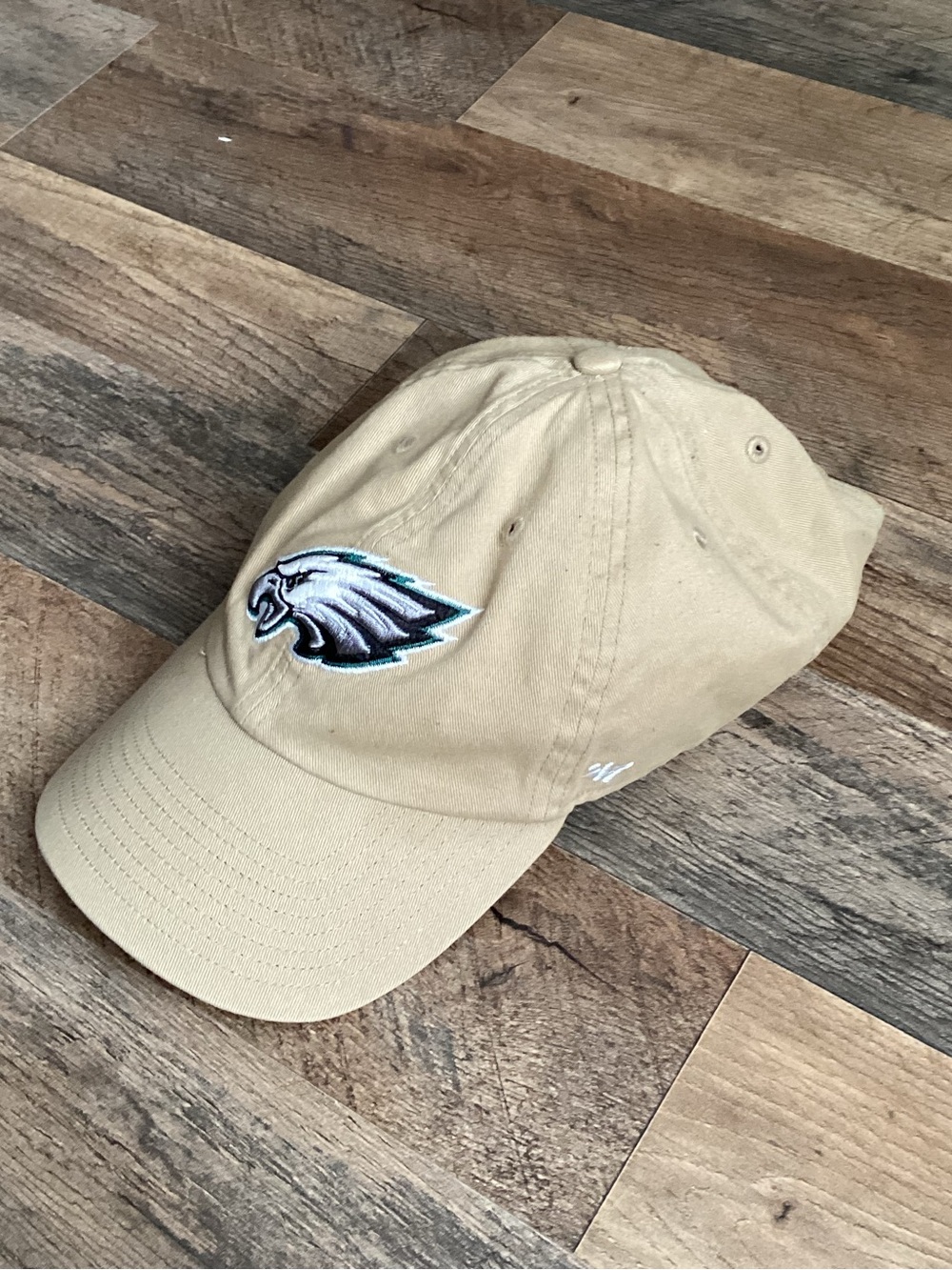 47 Khaki Baseball Cap with Embroidered Eagle Logo